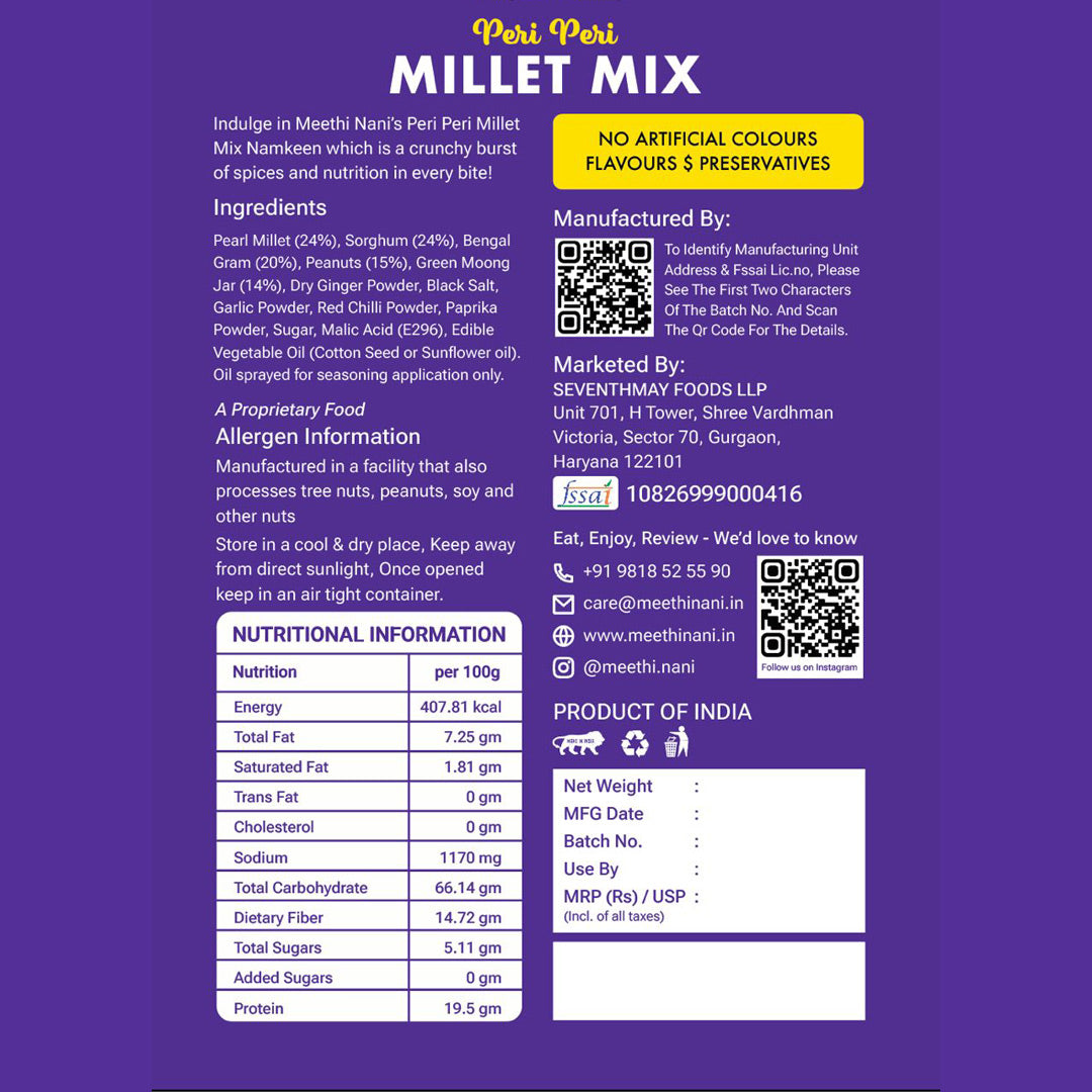 Millet Mix Namkeen - Peri Peri