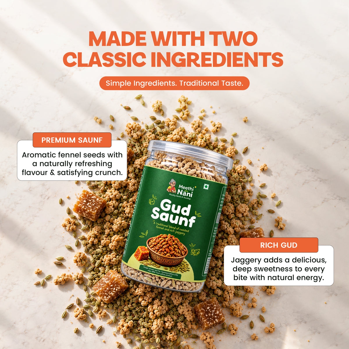 Gud Saunf – Jaggery Coated Fennel Seeds